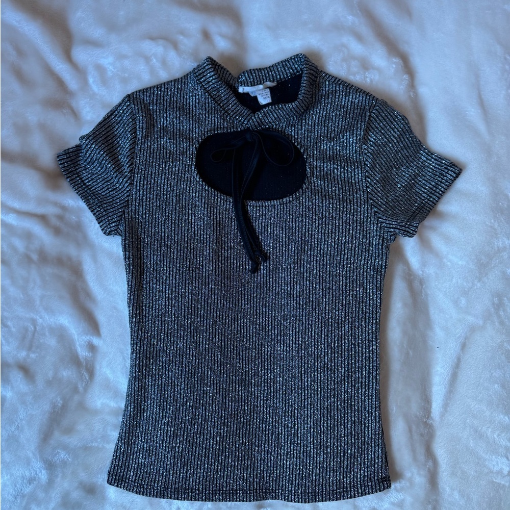 Stylish Black and Gray Women's Top